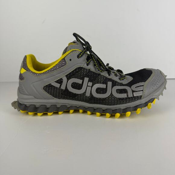 Adidas Vigor TR 2 grey/yellow athletic hiking trail running shoes mens 8 - Picture 1 of 7